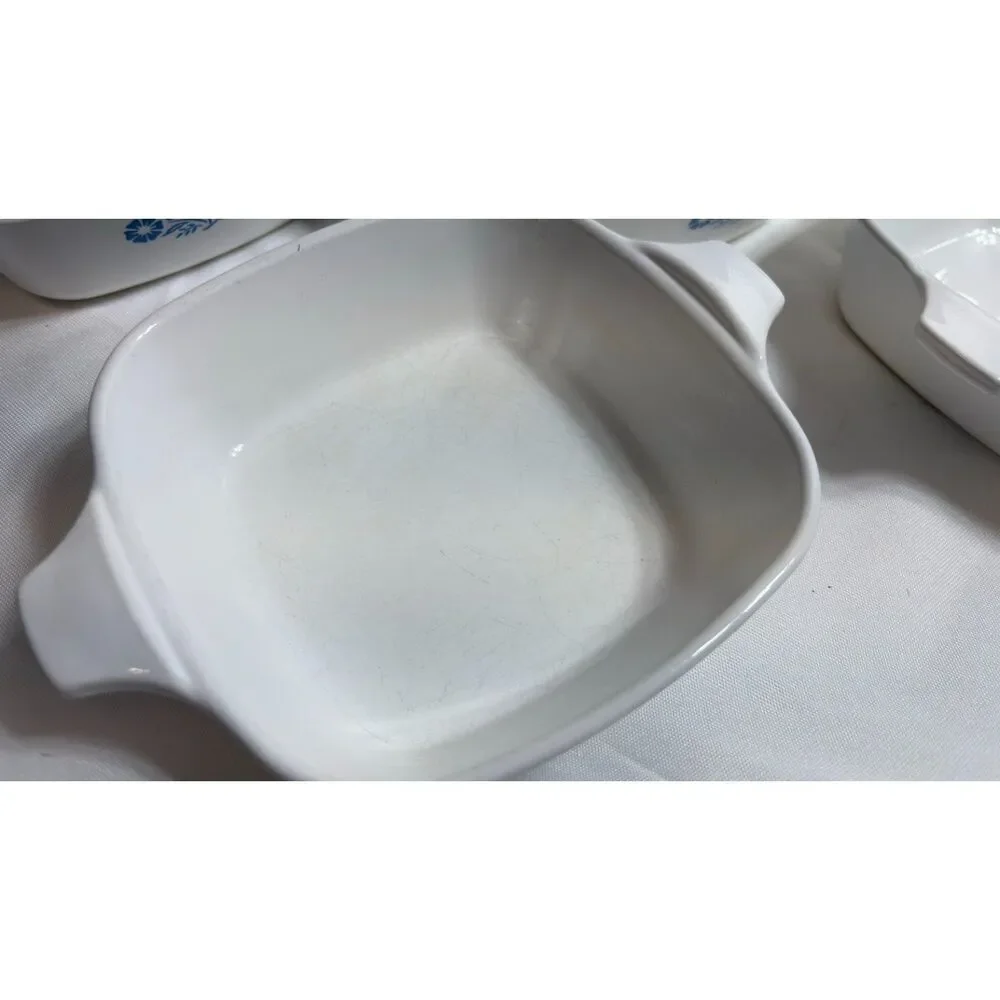 Corning Ware Vintage 4 Petite Pan Casserole Dishes Iconic Blue Cornflower Patter